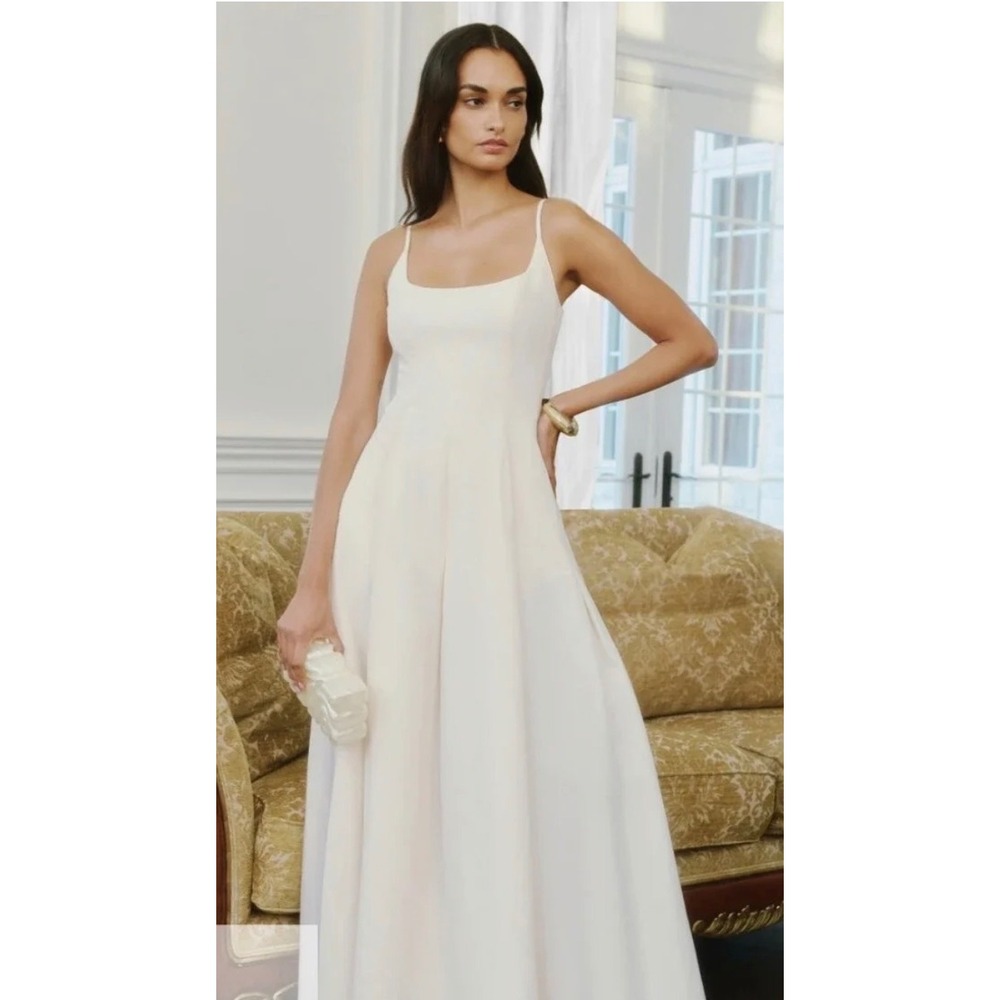 Few Moda o.p.t x THEME Cream Cotton Blend Maxi Dress T26WDRP0223SC-CRM-6 Size 6